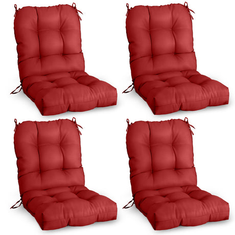 Tufted Outdoor/Indoor Seat/Back Chair Cushions, Set of 4, 42'' x 21'' - Eagle Peak Custom Canopy Tent