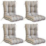 Tufted Outdoor/Indoor Seat/Back Chair Cushions, Set of 4, 42'' x 21'' - Eagle Peak Custom Canopy Tent