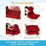 Tufted Outdoor/Indoor Seat/Back Chair Cushions, Set of 4, 42'' x 21'' - Eagle Peak Custom Canopy Tent