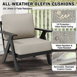Urban Slate 3 Piece Outdoor Bistro Set, Black/Beige, Black/Gray - Eagle Peak Custom Canopy Tent