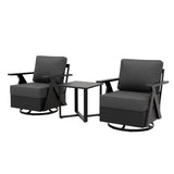 Urban Slate 3 Piece Outdoor Bistro Set, Black/Beige, Black/Gray - Eagle Peak Custom Canopy Tent