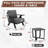 Urban Slate 3 Piece Outdoor Bistro Set, Black/Beige, Black/Gray - Eagle Peak Custom Canopy Tent