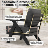 Urban Slate 3 Piece Outdoor Bistro Set, Black/Beige, Black/Gray - Eagle Peak Custom Canopy Tent
