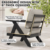 Urban Slate 3 Piece Outdoor Bistro Set, Black/Beige, Black/Gray - Eagle Peak Custom Canopy Tent