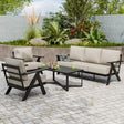 Urban Slate 4 Piece Modern Outdoor Patio Furniture Set - Eagle Peak Custom Canopy Tent