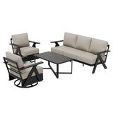 Urban Slate 4 Piece Modern Outdoor Patio Furniture Set - Eagle Peak Custom Canopy Tent