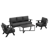 Urban Slate 4 Piece Modern Outdoor Patio Furniture Set - Eagle Peak Custom Canopy Tent