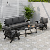 Urban Slate 4 Piece Modern Outdoor Patio Furniture Set - Eagle Peak Custom Canopy Tent