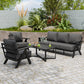 Urban Slate 4 Piece Modern Outdoor Patio Furniture Set - Eagle Peak Custom Canopy Tent
