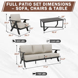 Urban Slate 4 Piece Modern Outdoor Patio Furniture Set - Eagle Peak Custom Canopy Tent