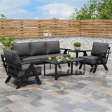Urban Slate 5 Piece Modern Outdoor Patio Furniture Set - Eagle Peak Custom Canopy Tent