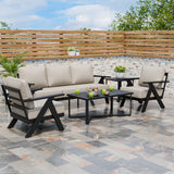 Urban Slate 5 Piece Modern Outdoor Patio Furniture Set - Eagle Peak Custom Canopy Tent