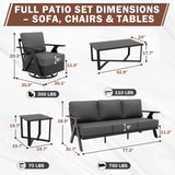 Urban Slate 5 Piece Modern Outdoor Patio Furniture Set - Eagle Peak Custom Canopy Tent