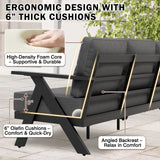 Urban Slate 5 Piece Modern Outdoor Patio Furniture Set - Eagle Peak Custom Canopy Tent