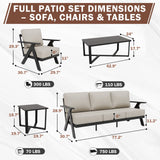 Urban Slate 5 Piece Modern Outdoor Patio Furniture Set - Eagle Peak Custom Canopy Tent