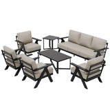 Urban Slate 7 Piece Modern Outdoor Patio Furniture Set - Eagle Peak Custom Canopy Tent
