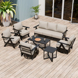 Urban Slate 7 Piece Modern Outdoor Patio Furniture Set - Eagle Peak Custom Canopy Tent
