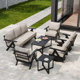 Urban Slate 7 Piece Modern Outdoor Patio Furniture Set - Eagle Peak Custom Canopy Tent