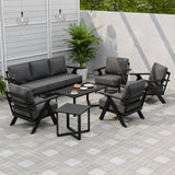 Urban Slate 7 Piece Modern Outdoor Patio Furniture Set - Eagle Peak Custom Canopy Tent