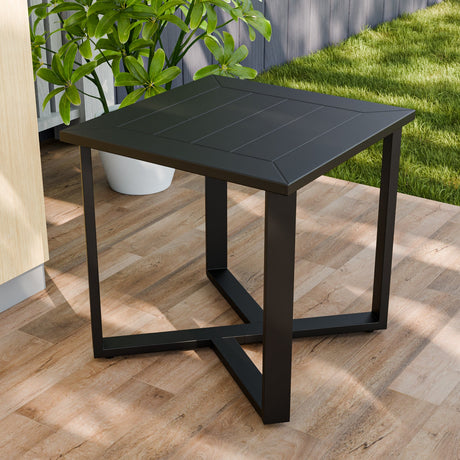 Urban Slate Modern Outdoor Coffee Table/Side Table, Black - Eagle Peak Custom Canopy Tent