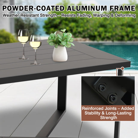 Urban Slate Modern Outdoor Coffee Table/Side Table, Black - Eagle Peak Custom Canopy Tent