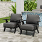 Urban Slate Modern Patio Accent Chair Set of 2/4 - Eagle Peak Custom Canopy Tent