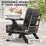 Urban Slate Modern Patio Accent Chair Set of 2/4 - Eagle Peak Custom Canopy Tent