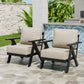 Urban Slate Modern Patio Accent Chair Set of 2/4 - Eagle Peak Custom Canopy Tent