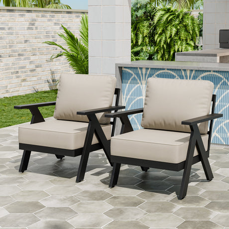 Urban Slate Modern Patio Accent Chair Set of 2/4 - Eagle Peak Custom Canopy Tent