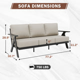 Urban Slate Modern Patio Couch Outdoor Sofa - Eagle Peak Custom Canopy Tent