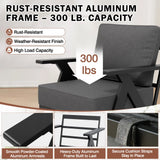 Urban Slate Modern Swivel Rocker Patio Chair Set of 2/4, Black/Beige - Eagle Peak Custom Canopy Tent