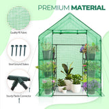 Walk In 3 - Tier Greenhouse with Wire Shelves, 56"x56"x76" - Eagle Peak