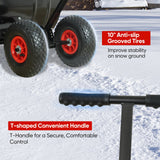 Wheeled Snow Shovel for Driveway 29”x16.5” Blade, Single/Dual Rod - Eagle Peak Custom Canopy Tent