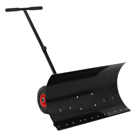 Wheeled Snow Shovel for Driveway 29”x16.5” Blade, Single/Dual Rod - Eagle Peak Custom Canopy Tent