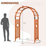 Wood Arbor Garden Trellis Archway, 92 in Wedding Arch - Eagle Peak Custom Canopy Tent