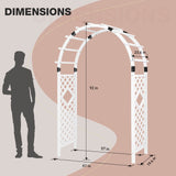 Wood Arbor Garden Trellis Archway, 92 in Wedding Arch - Eagle Peak Custom Canopy Tent