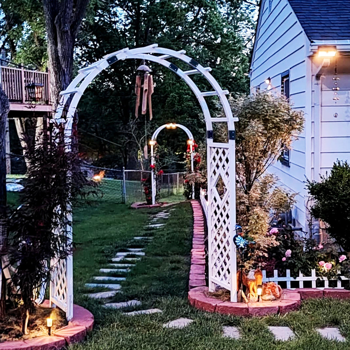 Wood Arbor Garden Trellis Archway, 92 in Wedding Arch - Eagle Peak Custom Canopy Tent