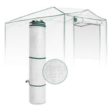 Woven Replacement Cover for 8x6/12x8 Portable Walk - in Pop up Greenhouse(Frame Not Included), White - Eagle Peak Custom Canopy Tent