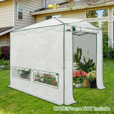 Woven Replacement Cover for 8x6/12x8 Portable Walk - in Pop up Greenhouse(Frame Not Included), White - Eagle Peak Custom Canopy Tent