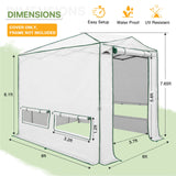 Woven Replacement Cover for 8x6/12x8 Portable Walk - in Pop up Greenhouse(Frame Not Included), White - Eagle Peak Custom Canopy Tent