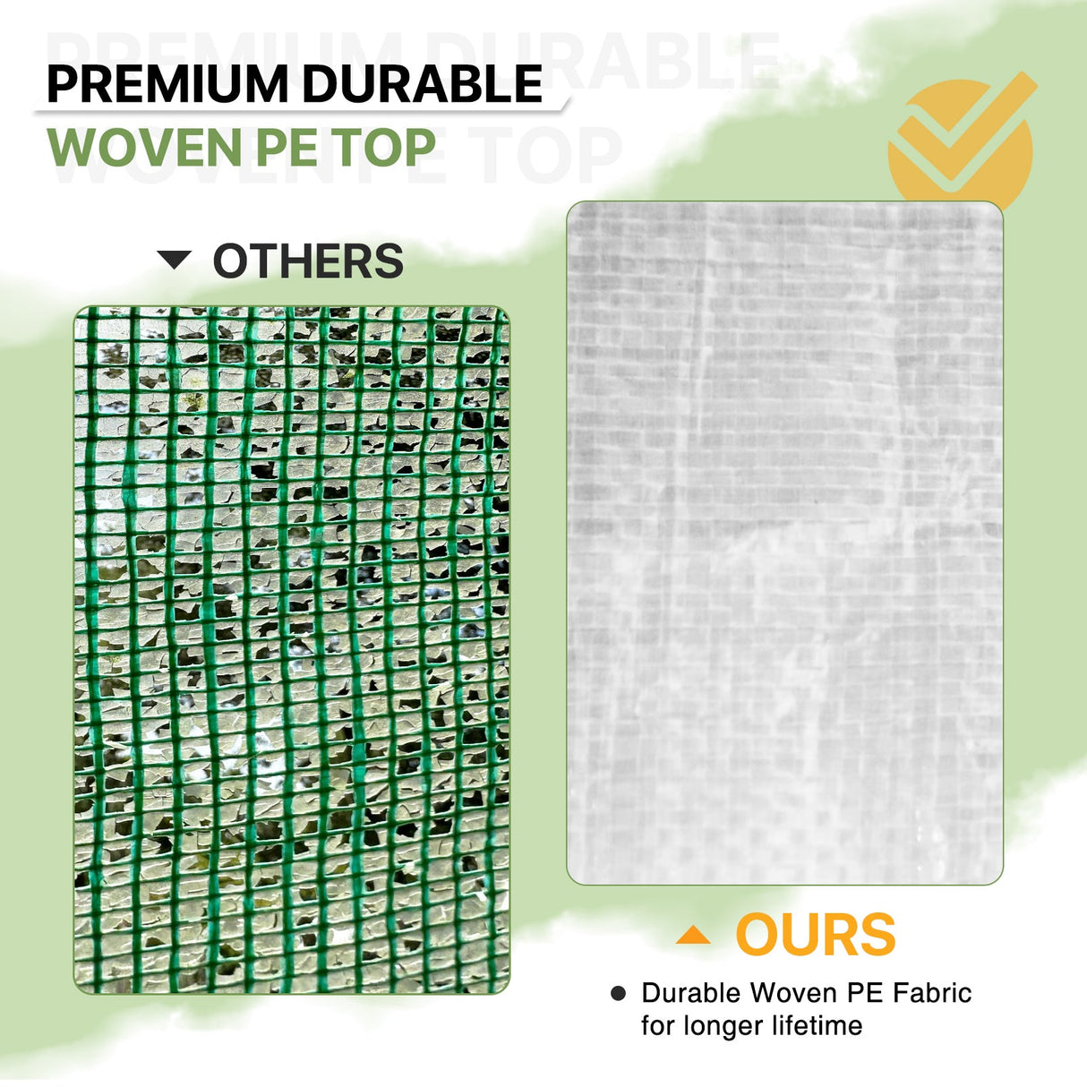 Woven Replacement Cover for 8x6/12x8 Portable Walk - in Pop up Greenhouse(Frame Not Included), White - Eagle Peak Custom Canopy Tent