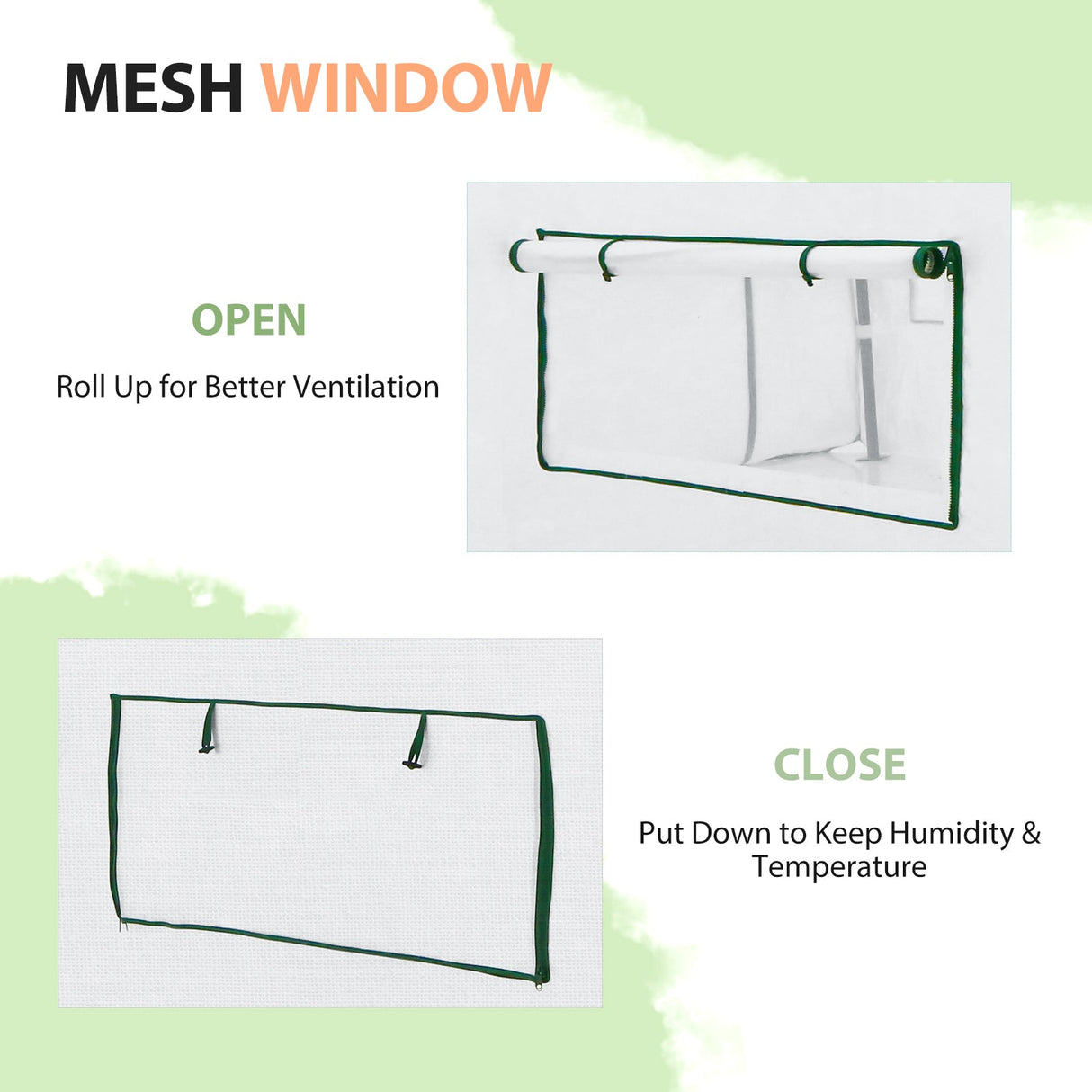 Woven Replacement Cover for 8x6/12x8 Portable Walk - in Pop up Greenhouse(Frame Not Included), White - Eagle Peak Custom Canopy Tent