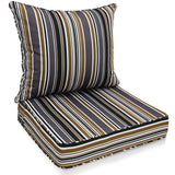 Outdoor Deep Seat Patio Seat Cushion Set, 25x25x5 inch, 2-Piece Back Chair Cushion