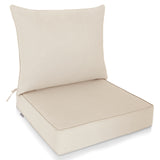 Outdoor Deep Seat Patio Seat Cushion Set, 25x25x5 inch, 2-Piece Back Chair Cushion